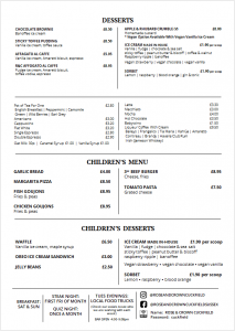 Steak Night Menu November 2025 pic 2